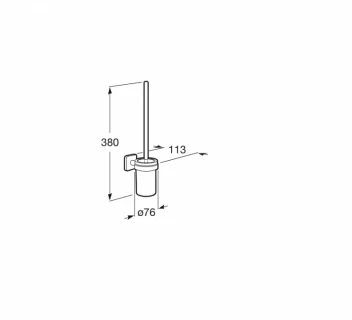 Perie WC Roca Victoria cu suport din sticla