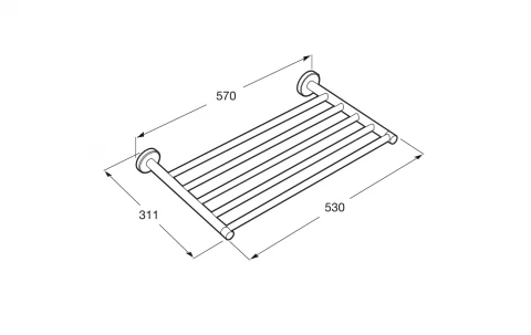 Suport prosoap Roca Superinox 57 cm 