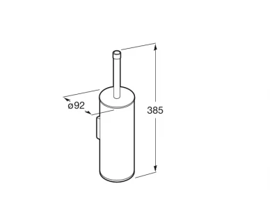 Suport cu perie WC Roca Superinox