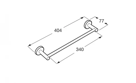 Suport prosop Roca Superinox 40 cm