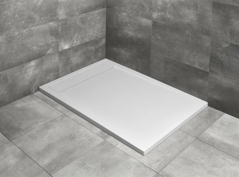 Cadita dus dreptunghiulara Radaway Teos F 180 x 70 x H4 cm, decupabila, alb