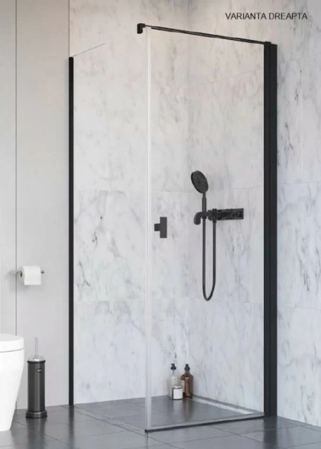 Usa cabina de dus Radaway Nes Black KDJ I, 90 x H200 cm, negru
