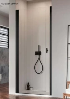 Usa de nisa batanta Radaway Nes Black DWJ I, 80 cm, negru