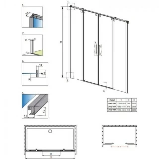 Usa de nisa culisanta Radaway Espera DWD 160 x 200 cm