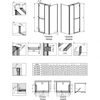 Cabina dus Radaway Carena KDJ 120* x 80 x H195 cm