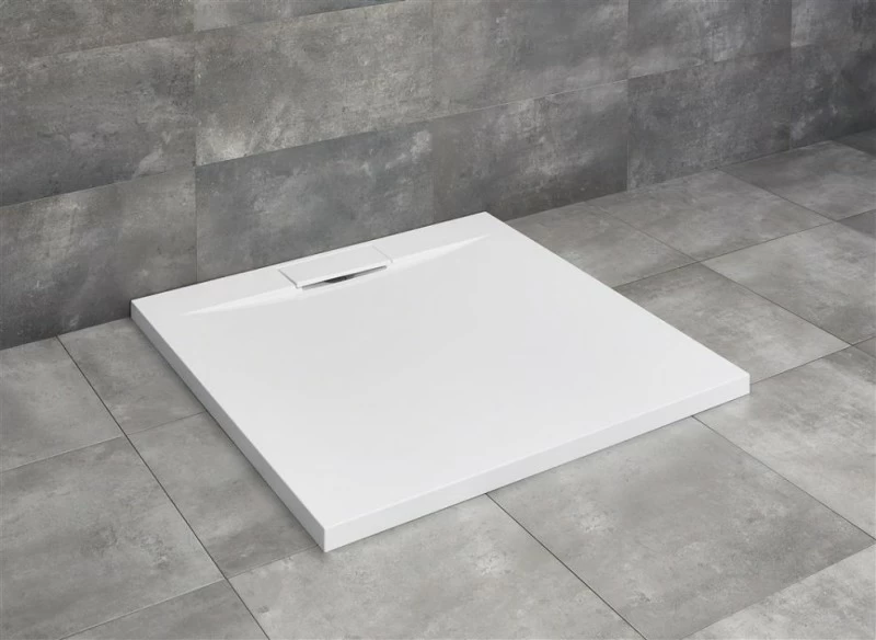 Cadita dus patrata Radaway Giaros C 100 x 100 x H4 cm, alb