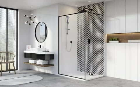 Cabina dus Walk-In Radaway Modo New Black II Frame, 115 x H200 cm