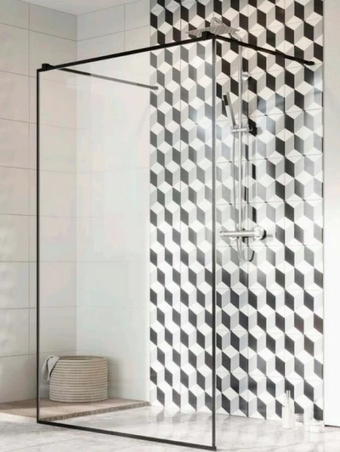 Cabina dus Walk-In Radaway Modo New Black I Frame, 130 x H200 cm