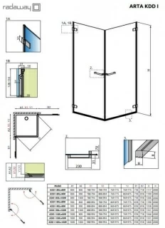Cabina dus Radaway Arta KDD I, 90x90xH200 cm