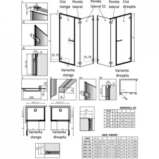 Usa cabina dus Radaway Arta KDS I, 140 x H200 cm