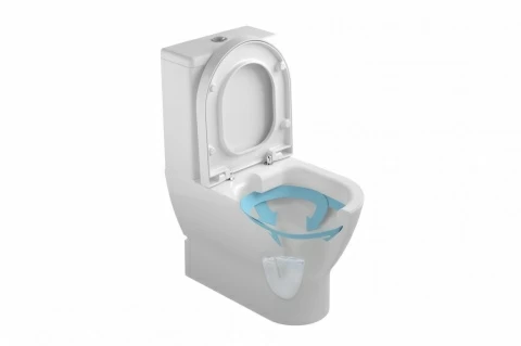 Vas wc Gala Emma Rounded BTW Compact Rimless 60 x 36 cm