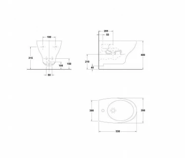 Bideu Gala Street suspendat 53 x 35 cm