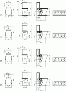 Vas WC Ideal Standard Connect Air AquaBlade, evacuare laterala 66 x 36 cm