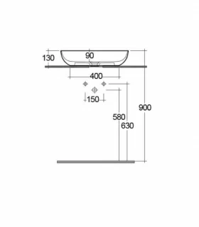 Lavoar Rak Ceramics Feeling oval 55x35 cm negru mat