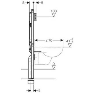 Rezervor incastrat Geberit Duofix Sigma 50x8xH114 cm