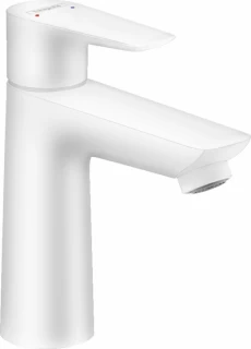 Baterie lavoar Hansgrohe Talis E 110, cu ventil pop-up, alb mat