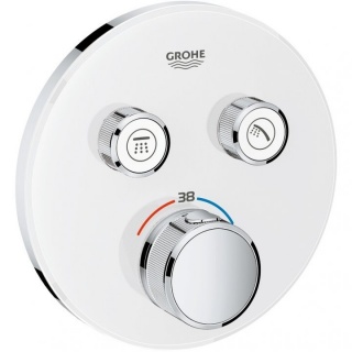 Baterie dus Grohe Grohtherm Smartcontrol termostatata cu 2 iesiri, alb