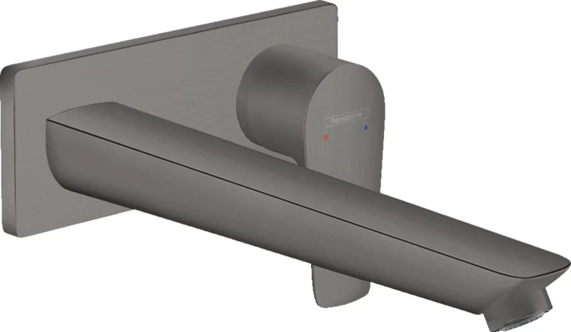 Baterie lavoar Hansgrohe Talis E cu pipa 225 mm, montaj incastrat, negru periat
