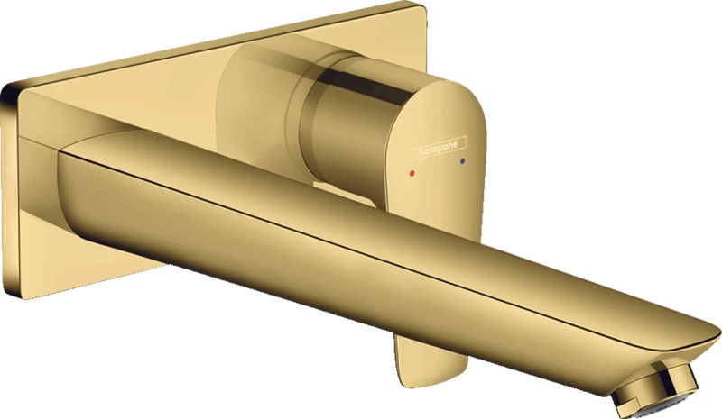 Baterie lavoar Hansgrohe Talis E cu pipa 225 mm, montaj incastrat, auriu