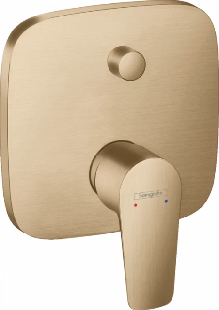 Baterie cada si dus Hansgrohe Talis E cu montaj incastrat, bronz periat