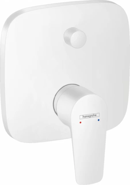 Baterie cada si dus Hansgrohe Talis E cu montaj incastrat, alb mat