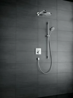 Baterie dus Hansgrohe ShowerSelect termostatata cu 2 functii, bronz periat