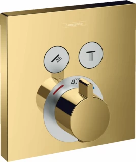 Baterie dus Hansgrohe ShowerSelect termostatata cu 2 functii, auriu auriu imagine noua congaz.ro 2022