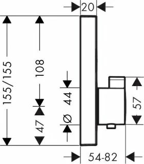 Baterie dus Hansgrohe ShowerSelect termostatata cu 2 functii, auriu