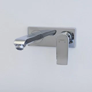 Baterie lavoar Hansgrohe Metris cu monocomanda cu montaj incastrat, pipa 22 cm