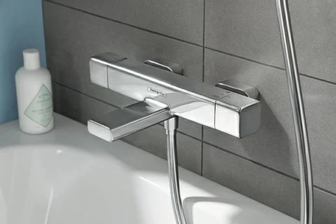 Baterie cada si dus Hansgrohe Ecostat E cu termostatat