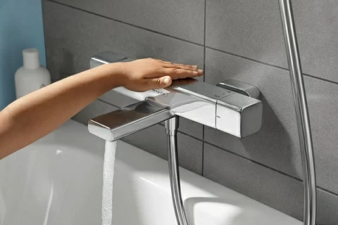 Baterie cada si dus Hansgrohe Ecostat E cu termostatat
