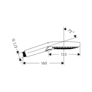 Para dus Hansgrohe Raindance Select S120 cu 3 jeturi