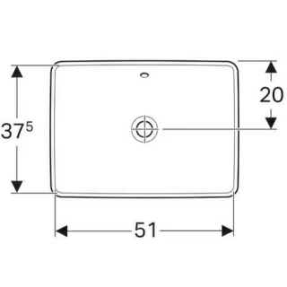 Lavoar incastrat  Geberit VariForm, 55x40 cm dreptunghiular