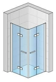 Cabina dus pliabila 90° Sanswiss Solino SOLF1 75 x 75 x H200 cm