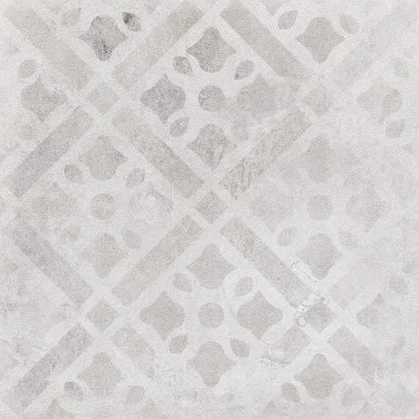 Decor ceramic Sintesi Italia, Atelier Bianco Decoro 2 cm, 60,4x60,4 cm