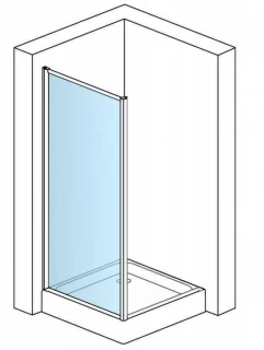 Perete lateral cabina dus SanSwiss Top-Line TOPF 140xH190