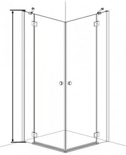 Usa cabina dus Sanotechnik Sanoflex Symphony, 90 x H195 cm