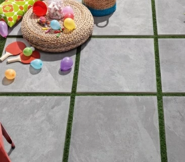 Gresie portelanata Sintesi, Tracks Grey rectificata 60x20 cm