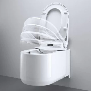 PROMO Pachet complet Vas Wc Grohe Sensia Arena, kit si rezervor Sensia cu clapeta si set fixare 