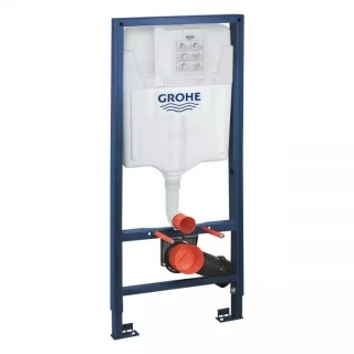 PROMO Pachet complet Vas Wc Grohe Sensia Arena, retrofit, rezervor cu clapeta alba si set fixare