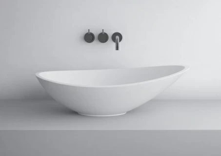 Lavoar oval Cast Marble Atena 56,4x32,3xH17,3 cm fara preaplin