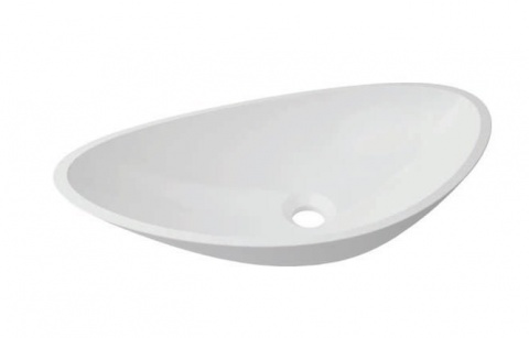 Lavoar oval Cast Marble Anda 56,4×32,3xH17,3 cm fara preaplin bagno.ro