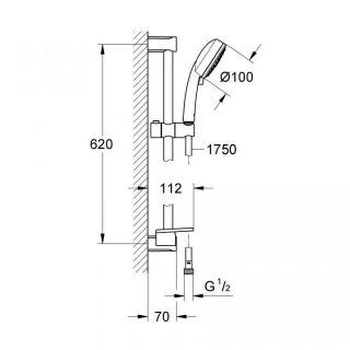 Set dus Grohe Tempesta Cosmopolitan 100