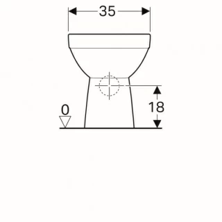 Vas WC Geberit Selnova Square Rimless 68x35xH40 cm