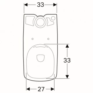 Vas WC Geberit Selnova Square Rimless 68x35xH40 cm