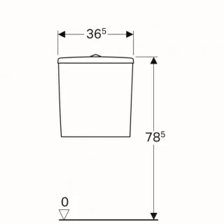Rezervor WC Geberit Selnova alimentare laterala 34x16xH36 cm 