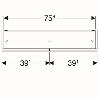 Dulap cu oglinda Geberit Selnova Square cu doua usi 78,8x17,5xH85 cm antracit