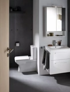 Dulap cu oglinda Geberit Selnova Square cu doua usi 78,8x17,5xH85 cm alb