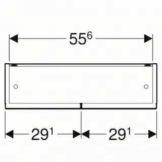 Dulap cu oglinda Geberit Selnova Square cu doua usi 58,8x17,5xH85 cm antracit