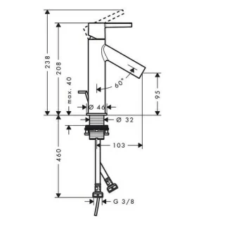 Baterie lavoar cu monocomanda Hansgrohe Axor Starck